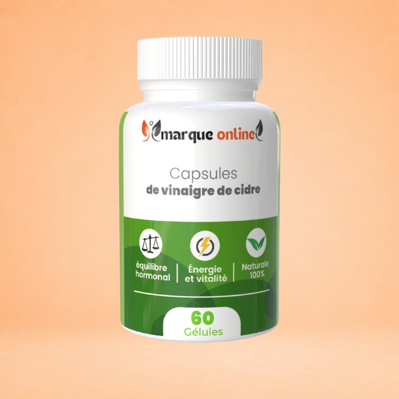 خل التفاح Vinaigre de cidre de pomme  60gelules
