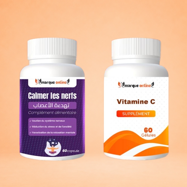 فيتامين سي    Vitamine C   تهدئة الأعصاب    Calmer les nerfs 60gelules
