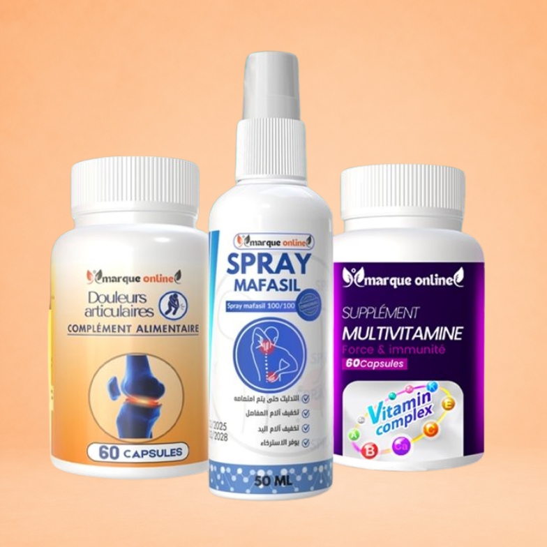 3piècesالالم المفاصل وفيتامينات Douleurs articulaires et vitamines60gelules