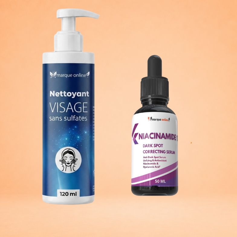 سيروم نياسيناميد مع جل تنظيف Sérum à la niacinamide avec gel nettoyant
