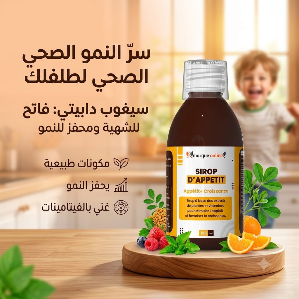 مشروب فتح الشهية stimulant l'appétit sirop 125ml